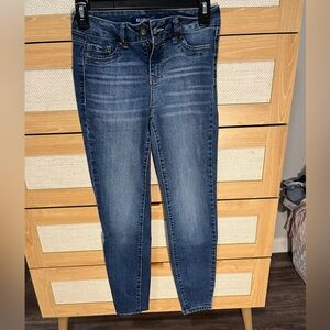 Blue Spice Blue Skinny Jeans with Stretch and Faded Wash